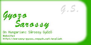 gyozo sarossy business card